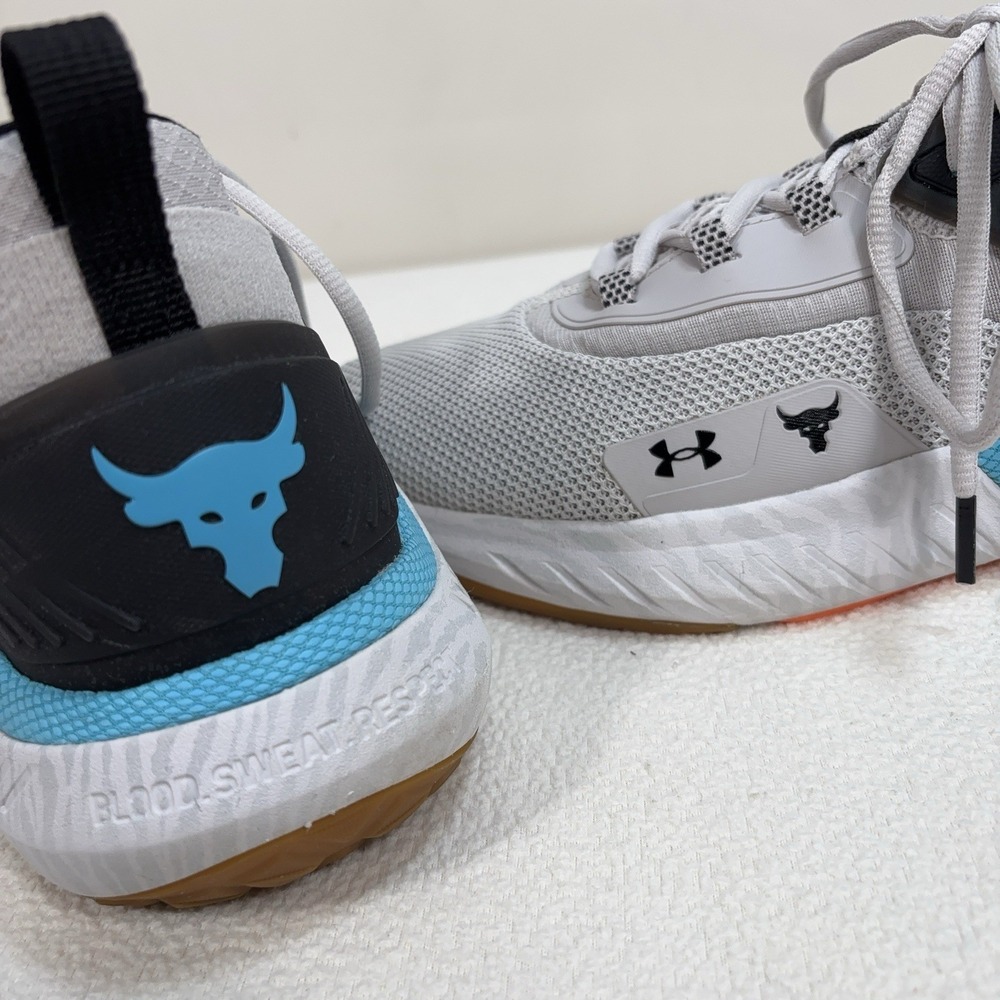 Under Armour Project Rock 5 Training Shoes Men's‎ 11 Gray Blue Bull Performance - Picture 8 of 14